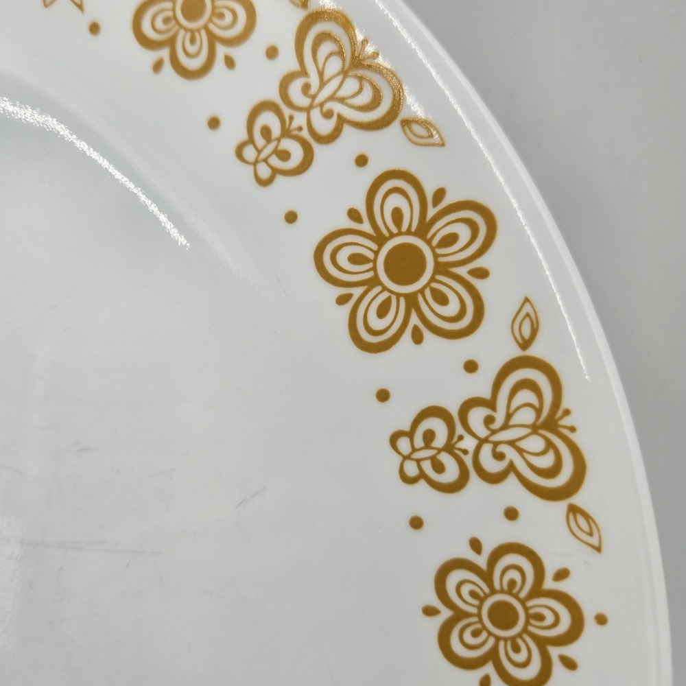 Vtg Corelle Butterfly Gold Dinner Plate 10.25" 1970's Replacements Lot Of 3 - Picture 8 of 13